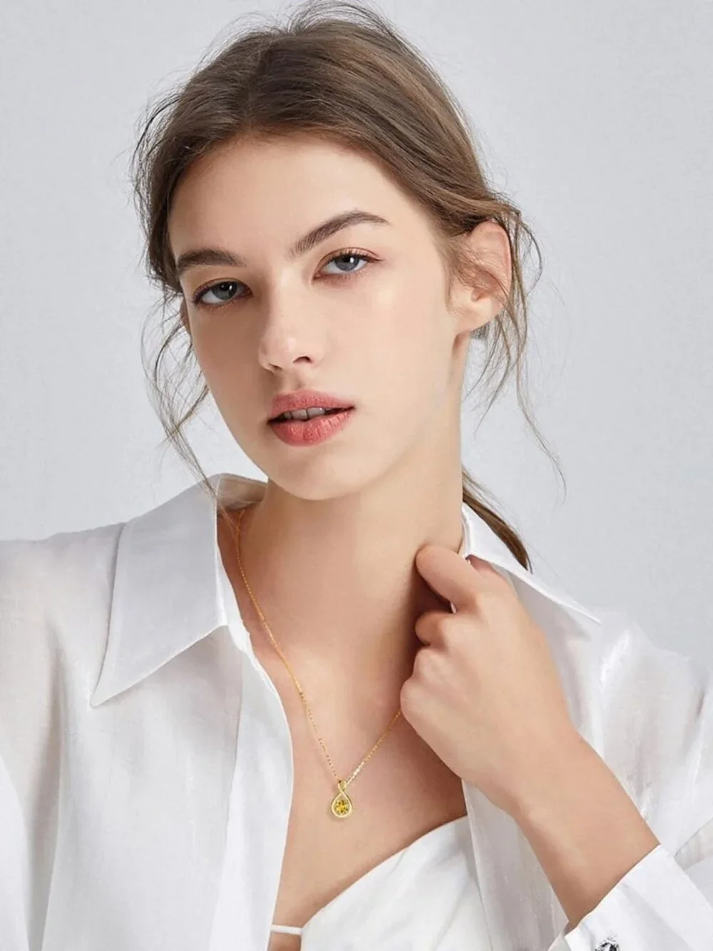Dainty Infinity Birthstone Necklace for Women - Sterling Silver Pendant Gift